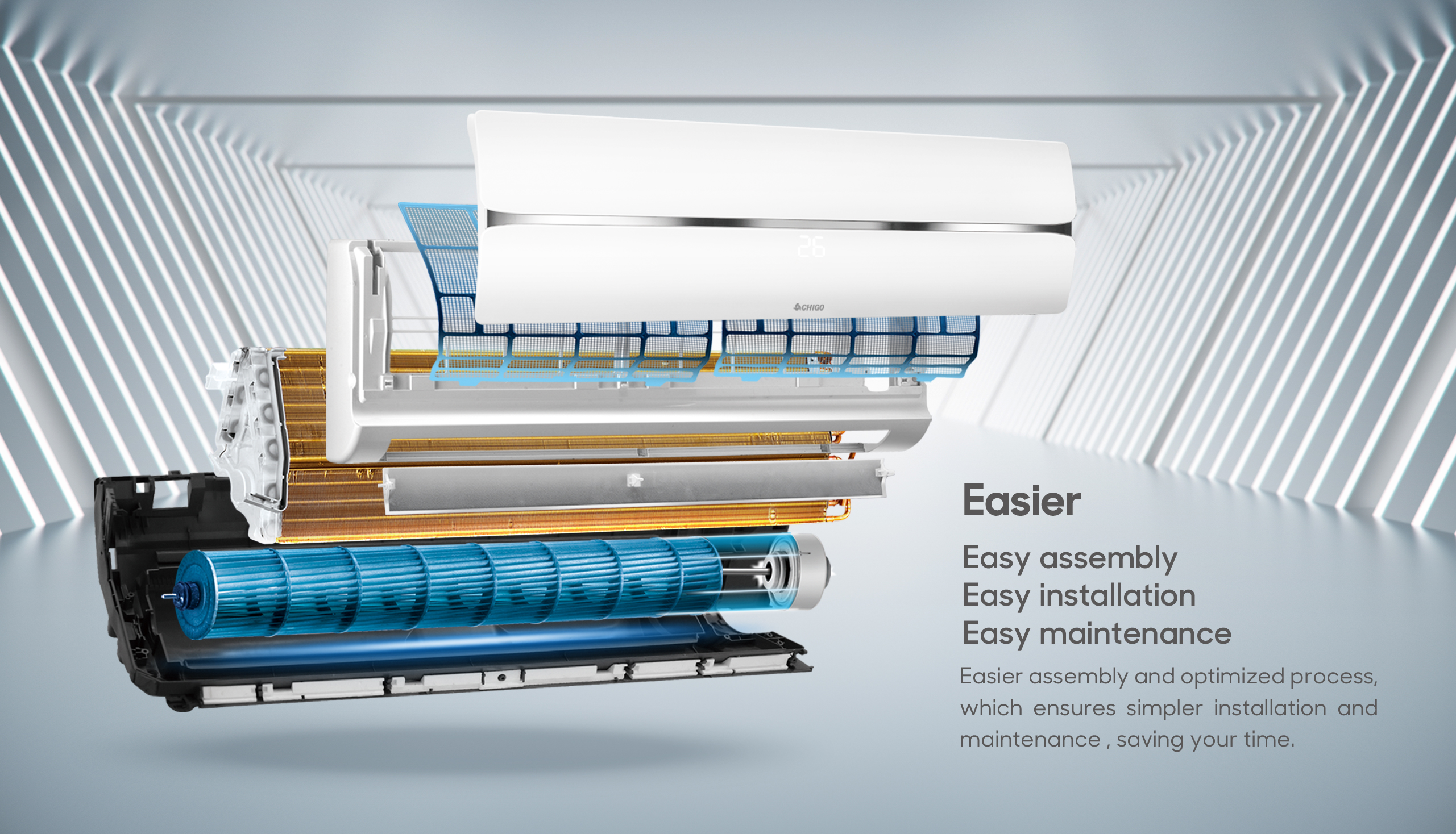 Chigo Wall Split Type Aero 170 (2.5KW) - Image 4